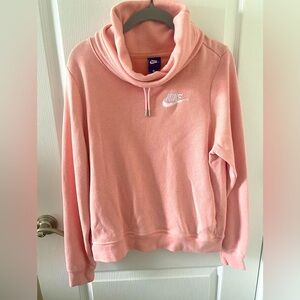 Nike Soft Pink Cowl Neck Top